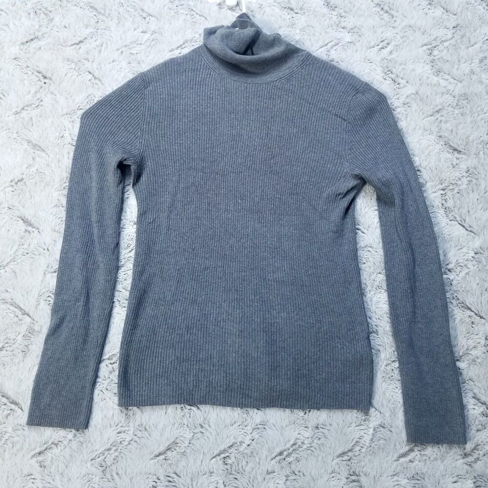 Michael‎ Kors Sweater Womens Medium Gray Pullover long Sleeve High Neck
